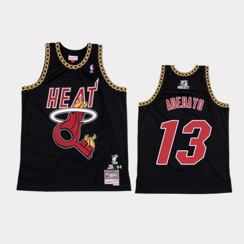 Men's Miami Heat #13 Bam Adebayo Black NBA Remix Jersey - DJ Khaled
