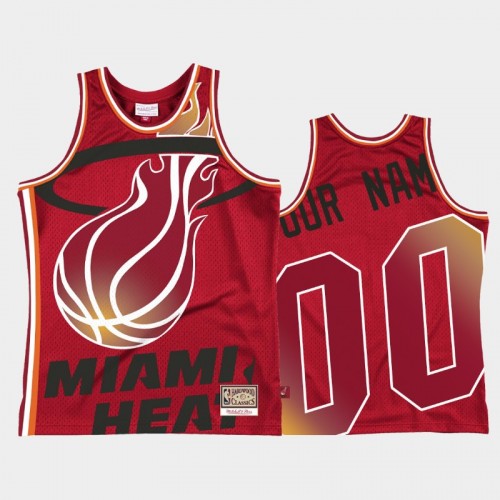 Miami Heat #00 Custom Red Blown Out Jersey