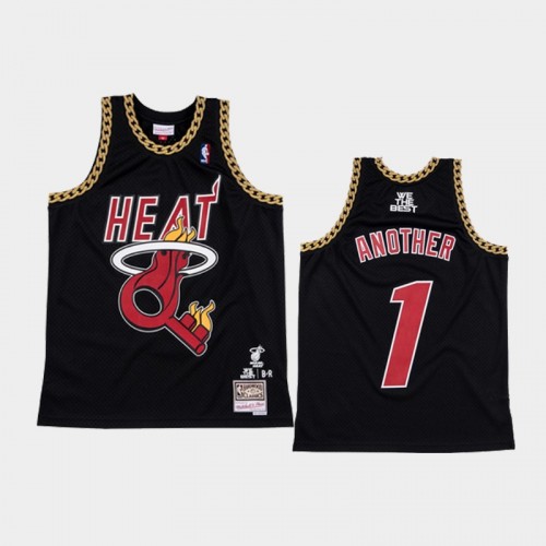 Men's Miami Heat #1 DJ Khaled Black NBA Remix Jersey - Another