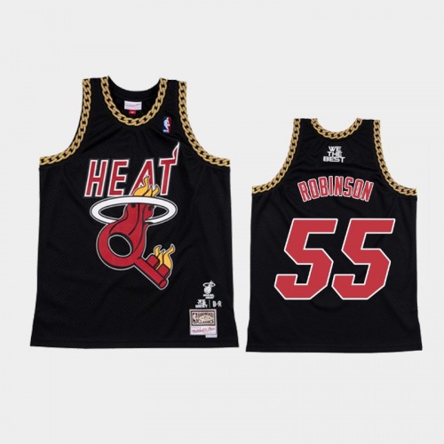 Men's Miami Heat #55 Duncan Robinson Black NBA Remix Jersey - DJ Khaled