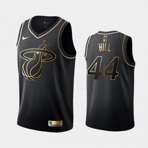 Men's Miami Heat #44 Solomon Hill Black Golden Edition Jersey