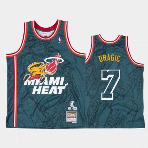 Men's Miami Heat #7 Goran Dragic Green Denzel Curry x BR Remix Jersey