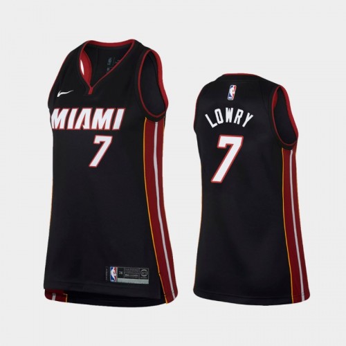 Miami Heat Kyle Lowry Women #7 Icon Edition Black Jersey