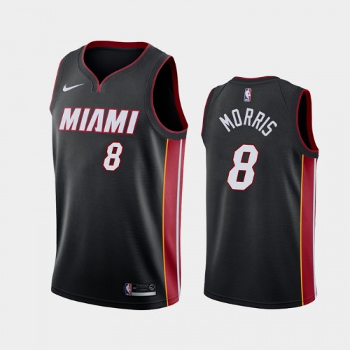 Miami Heat Markieff Morris Men #8 Icon Edition 2021 Trade Black Jersey