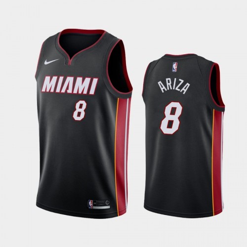 Men's Miami Heat #8 Trevor Ariza 2021 Icon Black Jersey