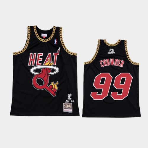 Men's Miami Heat #99 Jae Crowder Black NBA Remix Jersey - DJ Khaled