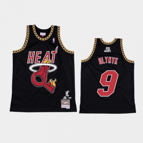 Men's Miami Heat #9 Kelly Olynyk Black NBA Remix Jersey - DJ Khaled