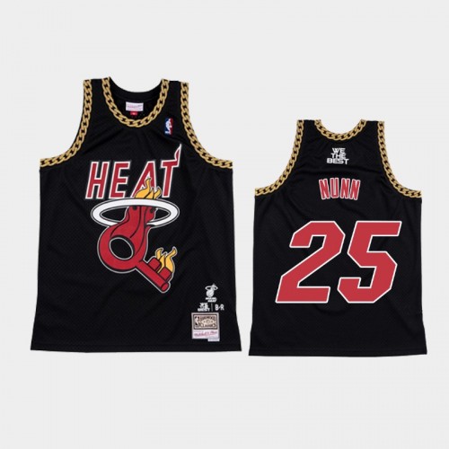 Men's Miami Heat #25 Kendrick Nunn Black NBA Remix Jersey - DJ Khaled