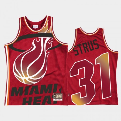 Miami Heat #31 Max Strus Red Blown Out Jersey