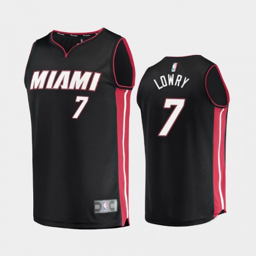 Miami Heat Kyle Lowry Men #7 Replica Black Icon Edition Jersey