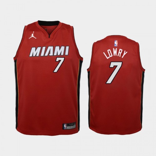 Miami Heat Kyle Lowry Youth #7 Statement Edition Red 6x All-Star Jersey