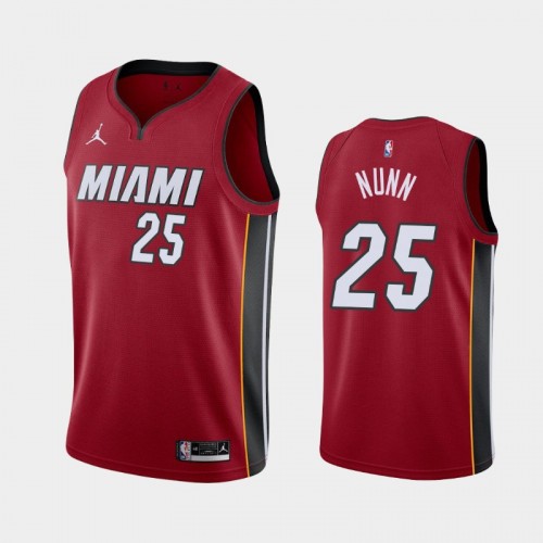 Men's Miami Heat #25 Kendrick Nunn 2020-21 Statement Red Jersey