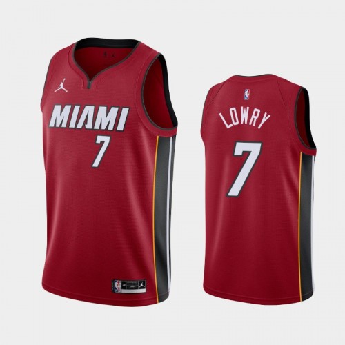 Men's Miami Heat #7 Kyle Lowry 2021 Statement Red Jersey