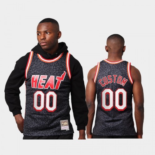 Miami Heat Custom Men #00 Wild Life Black HWC Swingman Jersey