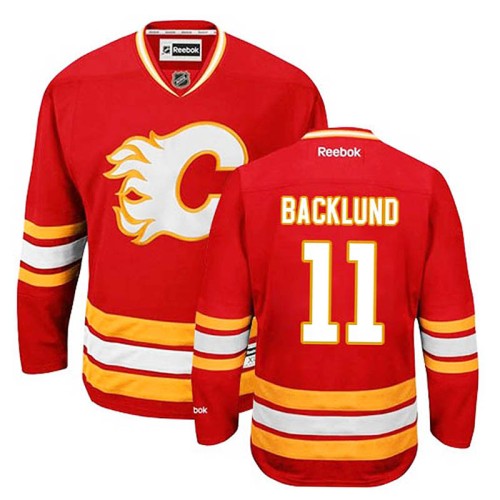 Mikael Backlund #11 Red Alternate Jersey