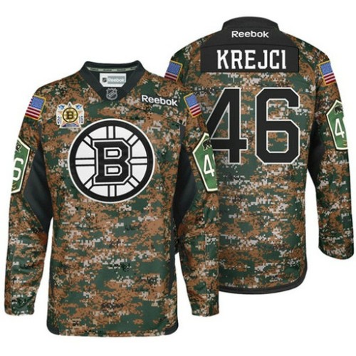 Military Appreciation Premier #46 David Krejci Camo Jersey