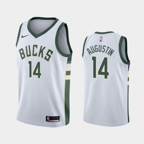 Men's Milwaukee Bucks D.J. Augustin #14 2020-21 Association White Jersey