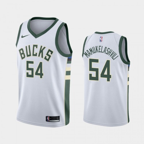 Milwaukee Bucks Sandro Mamukelashvili Men #54 Association Edition 2021 NBA Draft White Jersey