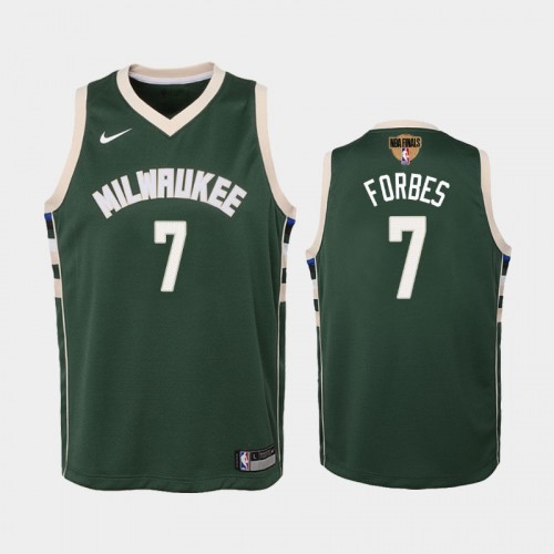 Milwaukee Bucks #7 Bryn Forbes 2021 NBA Finals Icon Edition Green Jersey