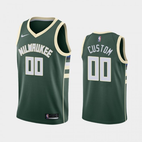 Men's Custom #00 Icon Edition Swingman Green Jersey