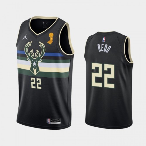 Milwaukee Bucks #22 Michael Redd 2021 NBA Finals Champions Black Jersey