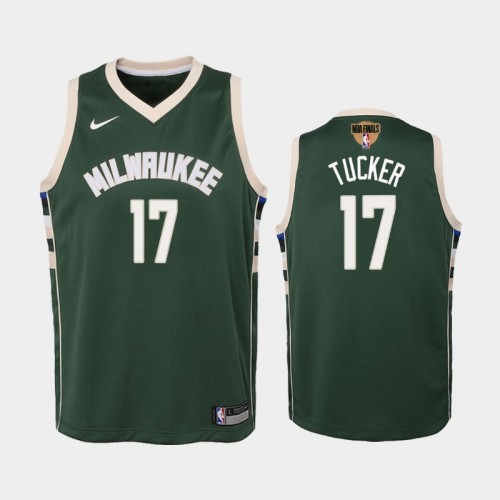 Milwaukee Bucks #17 P.J. Tucker 2021 NBA Finals Icon Edition Green Jersey