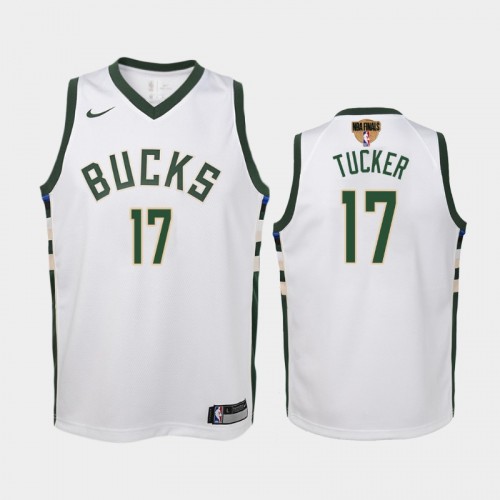 Milwaukee Bucks #17 P.J. Tucker 2021 NBA Finals Association Edition White Jersey