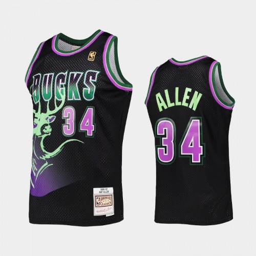 Ray Allen Men #34 Reload 2.0 HWC Swingman Black Jersey