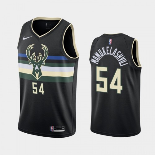 Milwaukee Bucks Sandro Mamukelashvili Men #54 Statement Edition 2021 NBA Draft Black Jersey