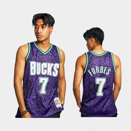 Milwaukee Bucks Bryn Forbes Men #7 Wild Life Green HWC Swingman Jersey