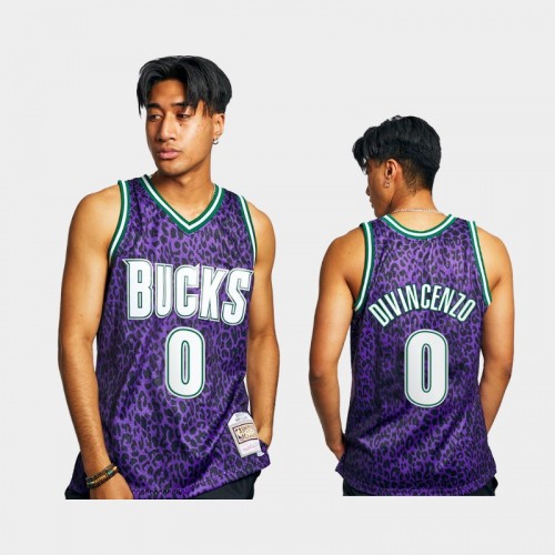 Milwaukee Bucks Donte DiVincenzo Men #0 Wild Life Green HWC Swingman Jersey