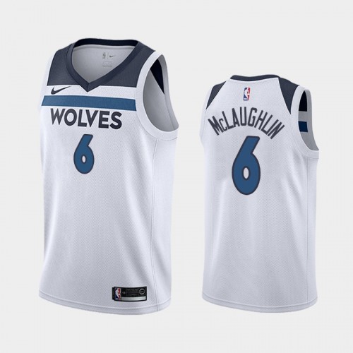 Minnesota Timberwolves Jordan McLaughlin Men #6 Association Edition White Jersey