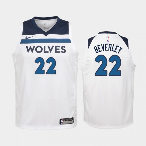 Minnesota Timberwolves Patrick Beverley Youth #22 Association Edition White Jersey