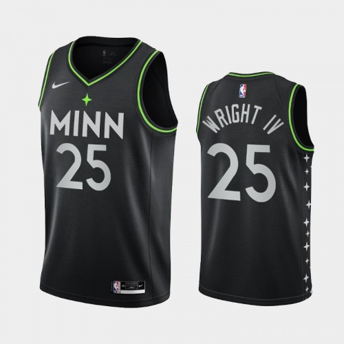 Minnesota Timberwolves McKinley Wright IV Men #25 City Edition Black Jersey