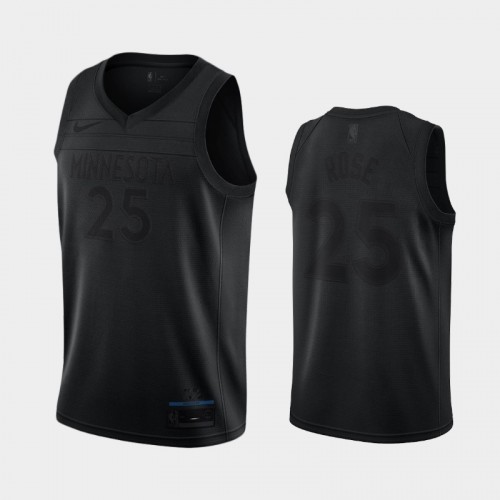 Minnesota Timberwolves #25 Derrick Rose MVP Black Jersey