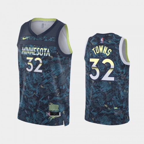 Men's Minnesota Timberwolves Karl-Anthony Select Series Rookie of the Year Navy Jersey