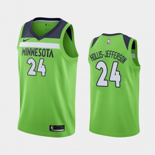 Men Minnesota Timberwolves Rondae Hollis-Jefferson #24 2021-22 Statement Green Jersey
