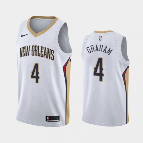 New Orleans Pelicans Devonte' Graham Men #4 Association Edition 2021 Trade White Jersey
