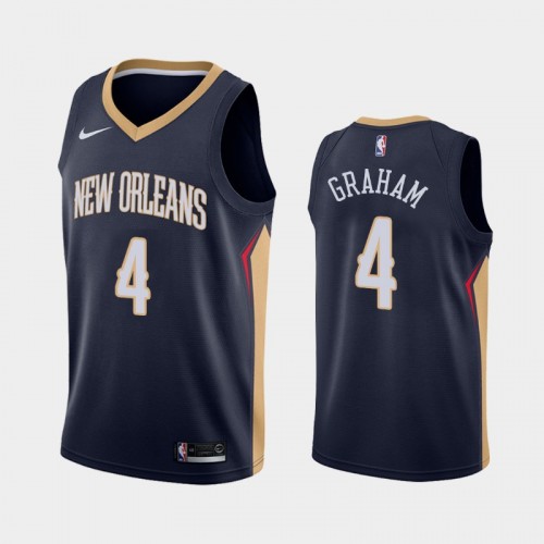 New Orleans Pelicans Devonte' Graham Men #4 Icon Edition 2021 Trade Navy Jersey