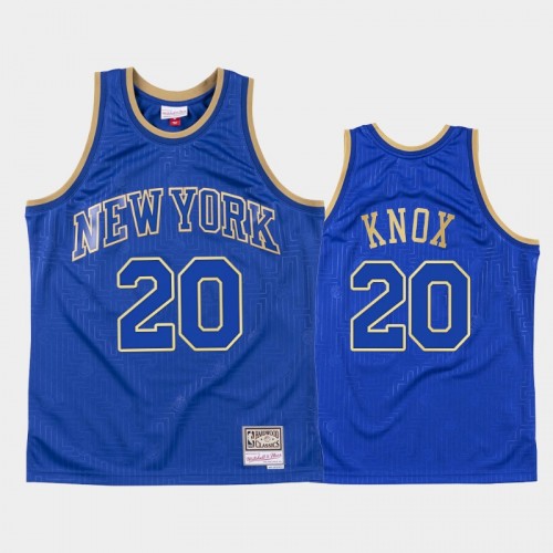 Men's New York Knicks #20 Kevin Knox Royal 2020 Chinese New Year Hardwood Classics Jersey