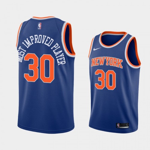 New York Knicks Julius Randle Men #30 2021 Most Improved Player Blue Awards Jersey