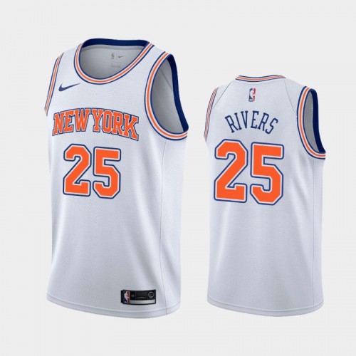 Men's New York Knicks Austin Rivers #25 2020-21 Association White Jersey