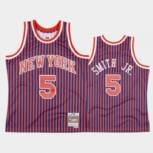 New York Knicks #5 Dennis Smith Jr. Striped Red 1991-92 Jersey