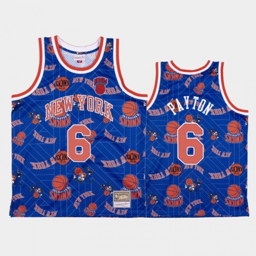 Elfrid Payton New York Knicks #6 Blue Tear Up Pack Hardwood Classics Jersey