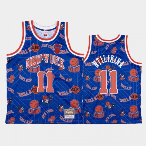 Frank Ntilikina New York Knicks #11 Blue Tear Up Pack Hardwood Classics Jersey