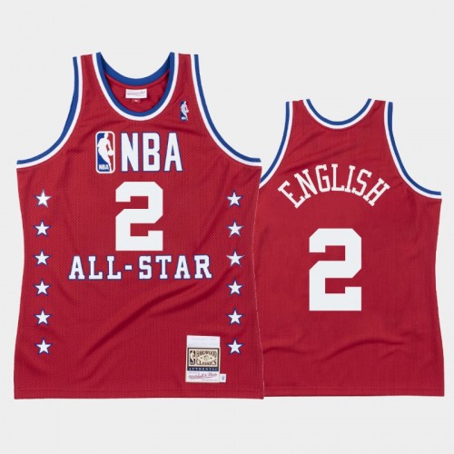 Nuggets #2 Alex English 1988 NBA All-Star Western Conference Red Jersey