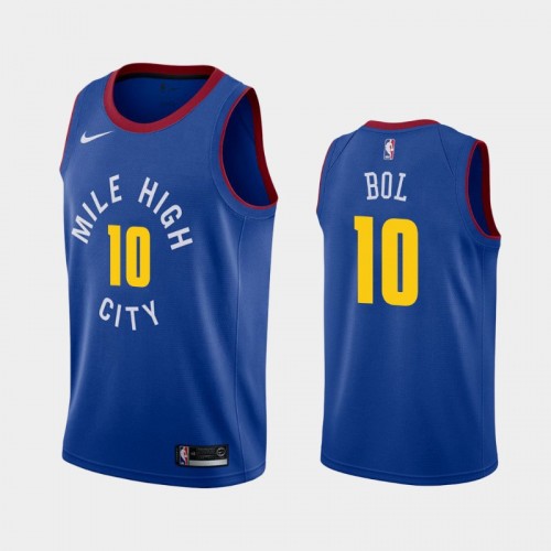 Men's Denver Nuggets #10 Bol Bol Blue Statement Jersey