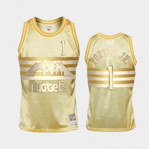 Limited Gold Denver Nuggets #1 Michael Porter Jr. Midas SM Jersey