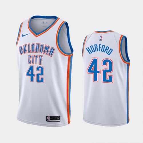 Men's Oklahoma City Thunder Al Horford #42 2020-21 Association White Jersey