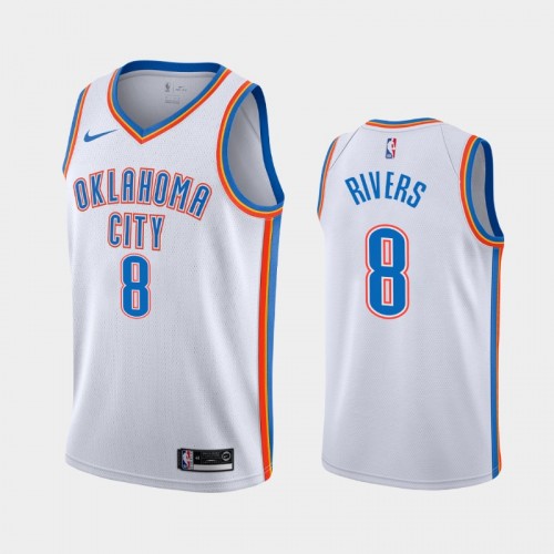 Men's Oklahoma City Thunder Austin Rivers #8 2021 Association White Jersey